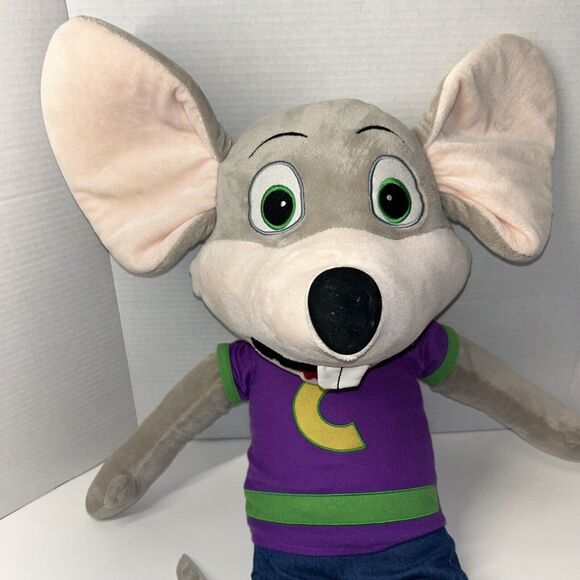 Chuck E. Cheese 30" Mouse LARGE Plush 2013 Purple Shirt Blue Jeans - Rare Find - Picture 2 of 9
